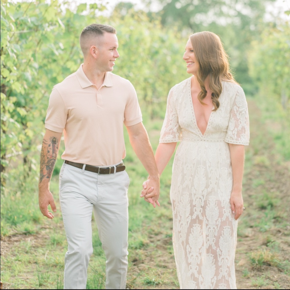 White lace romper dress